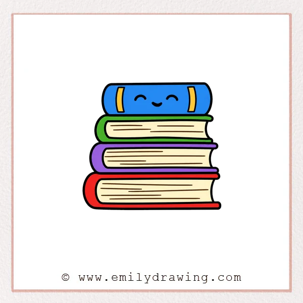 Preview of Stack Of Books drawing